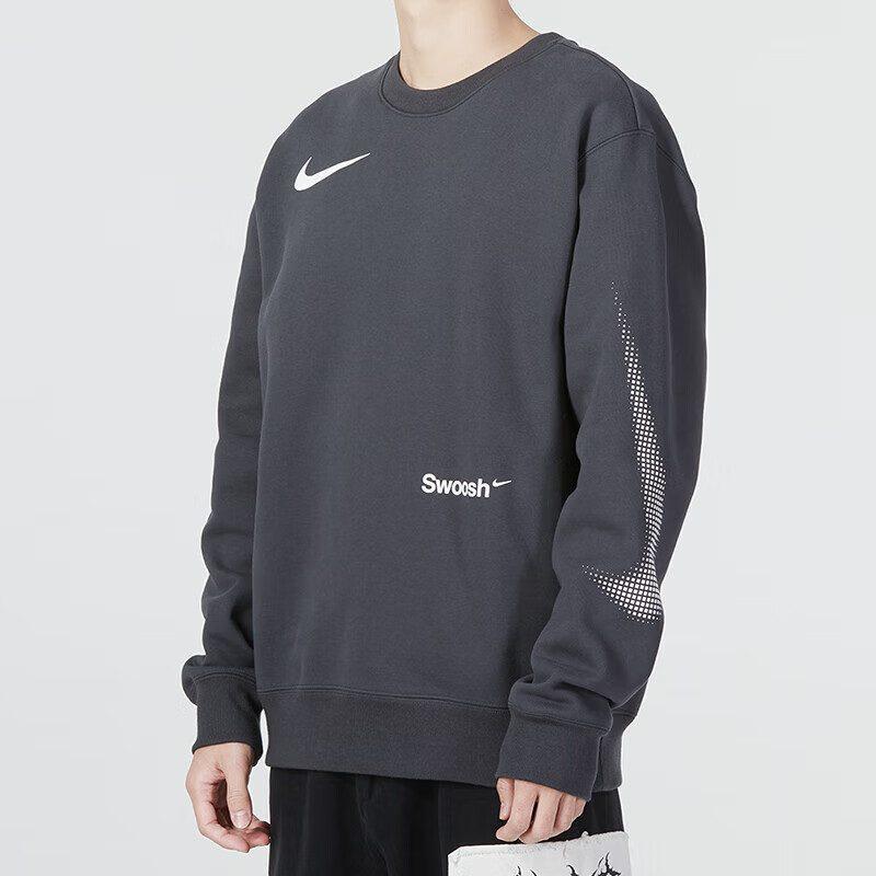 Nike Sweatshirts Men's Gray Crew Neck Moderate Regular FB1960-060