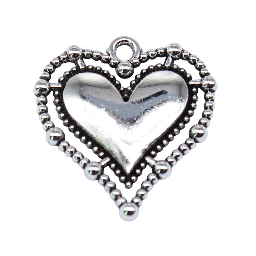 Charms Peach Heart-shaped Love Pendants Vintage Jewelry Supplies ZC094