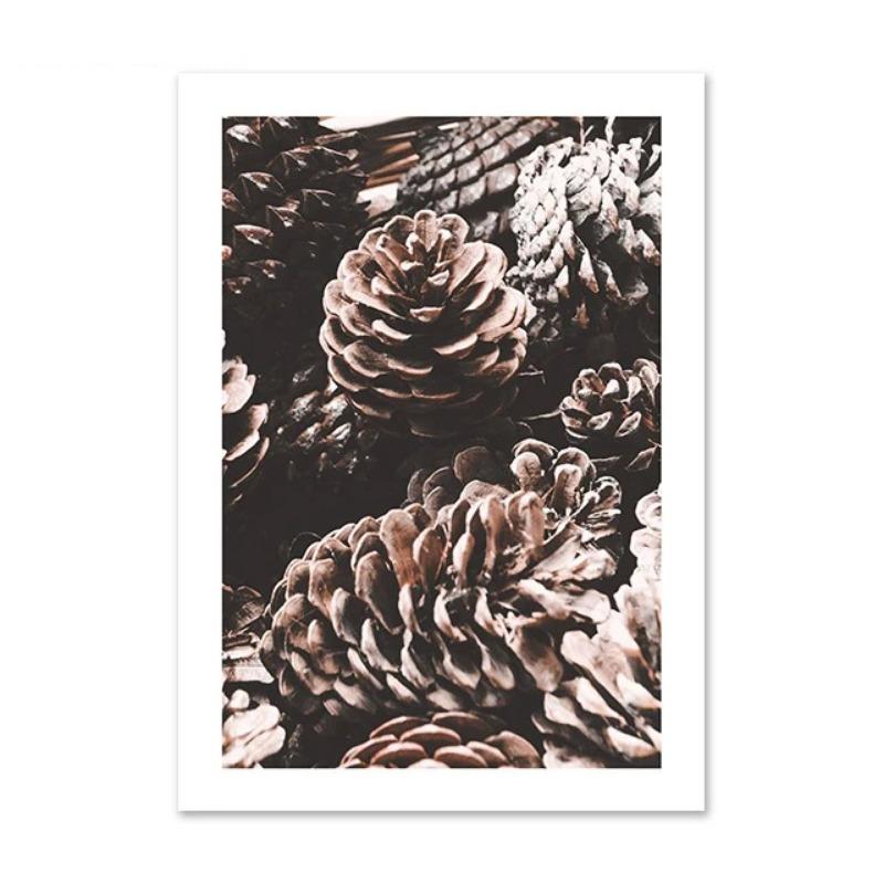 Christmas Deer Snowscape Canvas Poster Art Prints Hazelnut Wood Wall Paintings Christmas Wall Posters Living Room Decor Gift