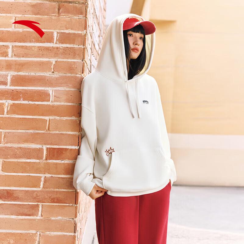 ANTA Unisex Fleece-Lined Hooded Skateboard Pullover Hoodie
