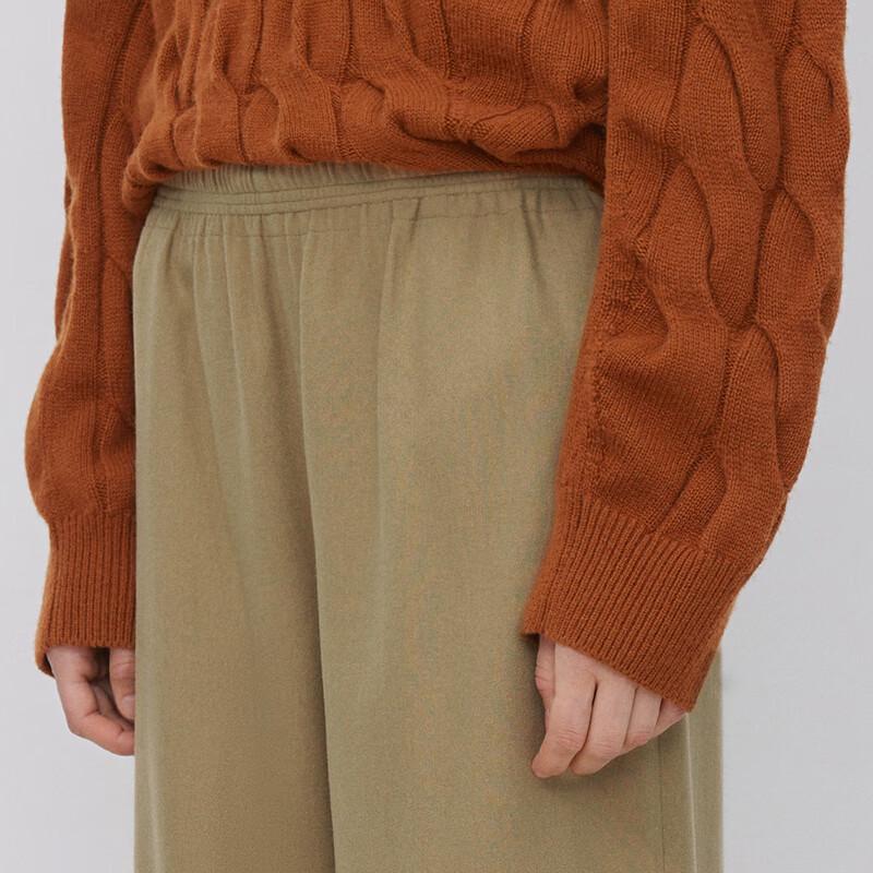 LESS 2023 Winter Merino Wool Straight-Leg Trousers