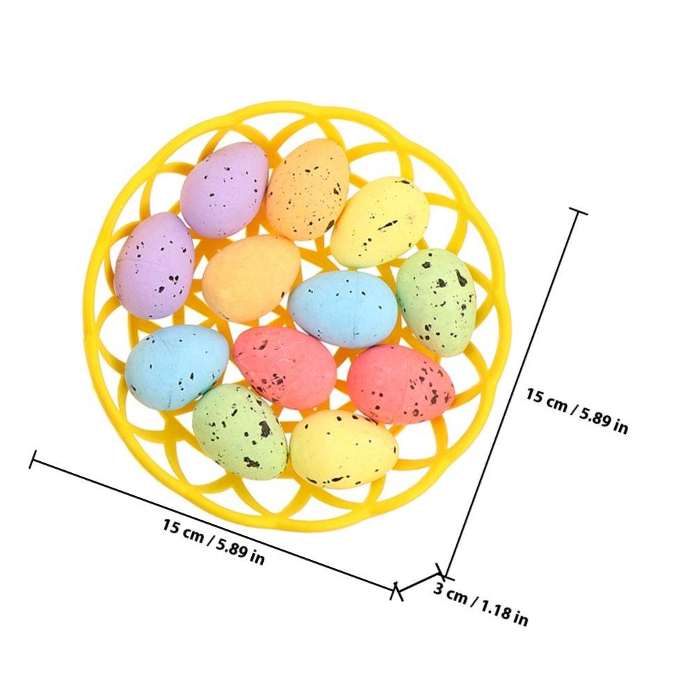 

1Set Easter Egg Decor Foam Bamboo Lightweight Reusable Festival Party Photo Prop Room Office Bedroom Decoration DIY Easter Scene 15X15X3CM