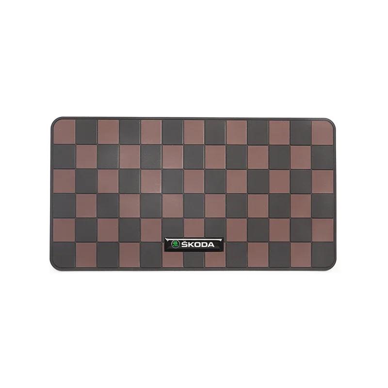 Car Dashboard Anti Slip Pad Phone Ornaments Storage Mat For Skoda Enyaq Fabia Superb Yeti Octavia Rapid Kodiaq Kamiq Karoq Vrs HJ1