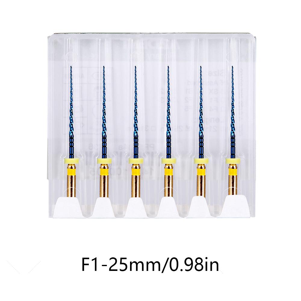 6Pcs Dental Heat Activated Root Canal Files Sx-F3 25Mm Bendable Dentist Tools For Root Canal Treatment
