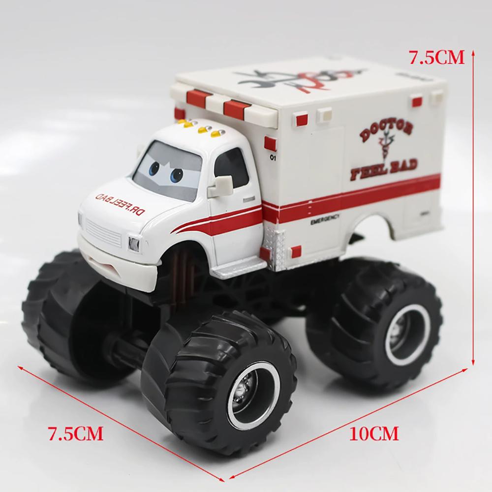 Cars Diseny Pixar Mater's Tall Tales Monster Truck Wrestler Tormentor Rastacarian Dr. Feel Bad Alloy Diecast Model Toy Car