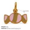 Beach Vacation Diy Oil Dripping Ceramic Fish Pendant Stainless Steel Gold Plated Cute Accessories