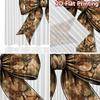 2D FLAT PRINTING 2pcs Curtains (Without Rod) Deer Bow Fashionable Modern Curtains Durable 100% Polyester Fabric Curtains Holiday