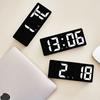 Led Mirror Alarm Clock Voice Control Digital Table Clock Temperature Snooze Display Night Mode Bedroom Bedside Clock Home Decor