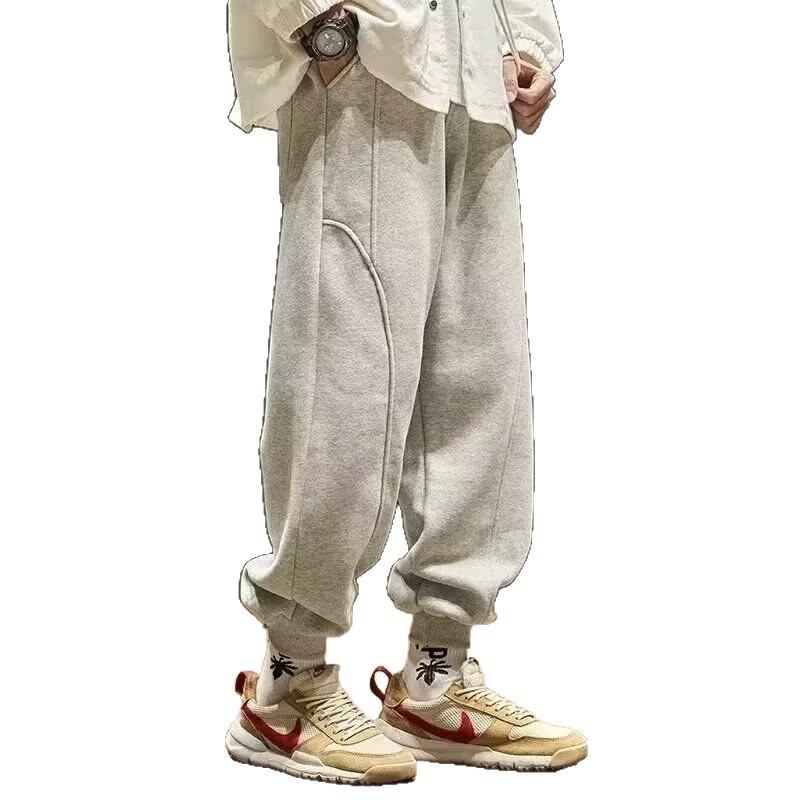 Scimitar Casual Pants Men's Spring Wide-footed Loose Sweatpants High-end Casual Boys Trousers