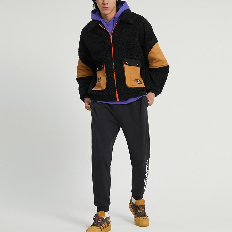 Adidas Neo X Jujutsu Kaisen Co-Branded W Jjtk Jacket With Back Print And Button Closure Men Jackets Black HZ2426