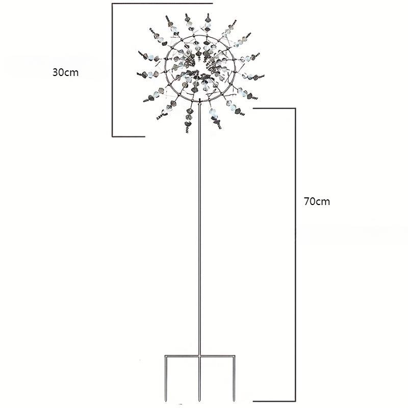 Outdoor Rotating Metal Windmill Sculpture Personalized Irregular Craft Decoration Wind Solar Spinners Yard Garden Decor
