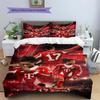 Michael Olise FC Bayern München No.17 3PCS Bedding Set Duvet Cover with 2 Pillowcases, Stadium Red Soccer Star Print Bed Linens