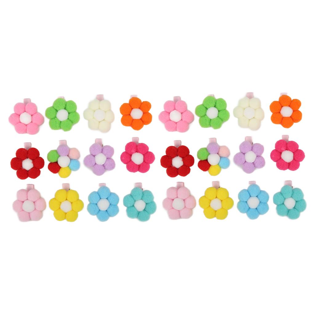 24 Pcs Pet Hair Clips Pet Flower Head Ornament for Daily Dressing Outdoor Walks Competitions