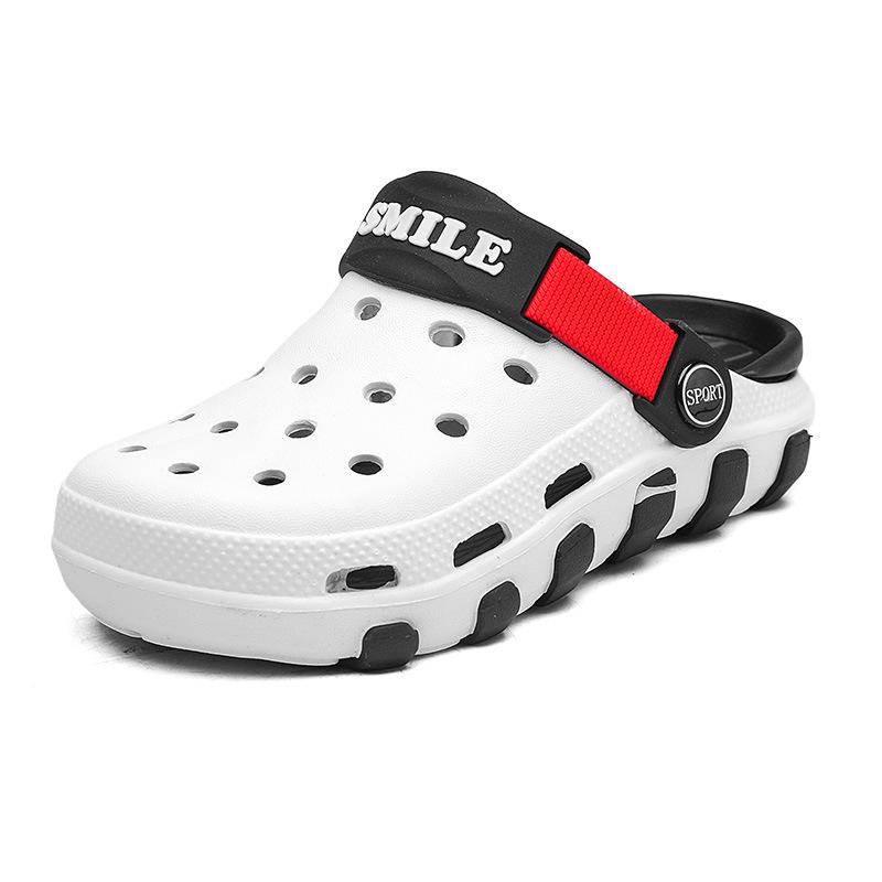 Children's Slippers Wear Boys and Girls Non-slip Bag Head Two Wear Beach Sandals Children Cute Thick-soled Hole Shoes Men