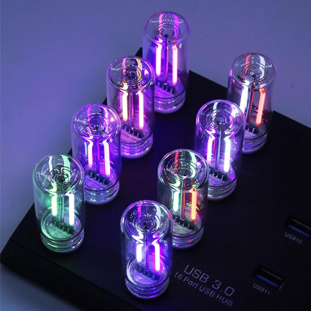 USB Car LED Light Dual Colors Touch Control Atmosphere Lights Bulb Incandescent Lamp LED Filament Bedroom Night Decoration