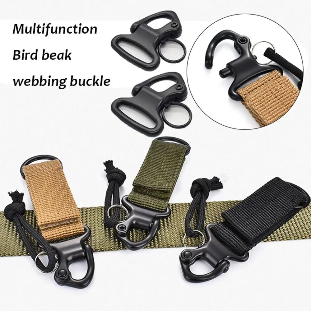 Outdoor Belt Clip Camping Accessories Quickdraw Carabiner Webbing Backpack Strap Water Bottle Hanger Molle Holder Hooks