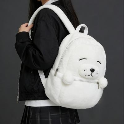 Neue Niedliche Seehund Plüsch Rucksäcke Weiche Kawaii Tier Umhängetasche Geschenk für Paare Vielseitiger Plüsch Rucksack Für Frauen Geschenke