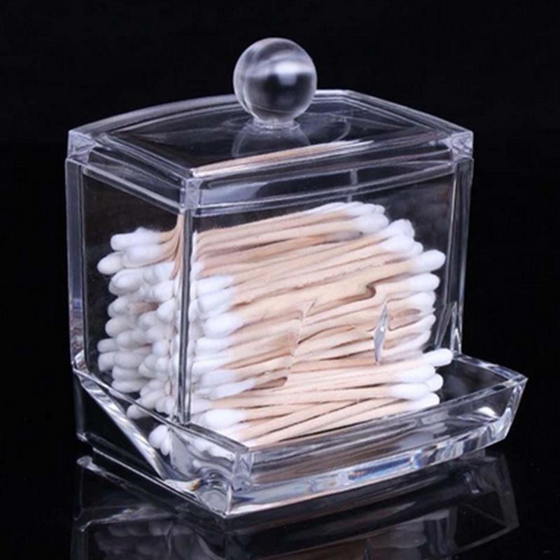 Klare Acryl-Wattestäbchenbox, Make-up-Aufbewahrung, Organizer-Halter
