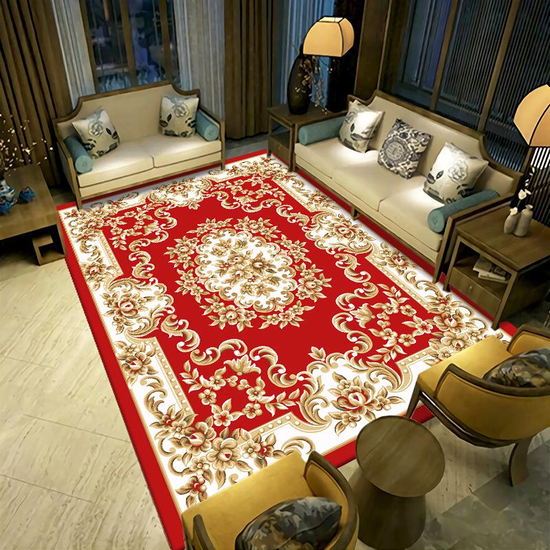 

Retro Ethnic Carpets Washable Non-slip Rug for Living Room Bedroom Decor Persian Floor Mat Dining Lounge Carpet 80x120cm