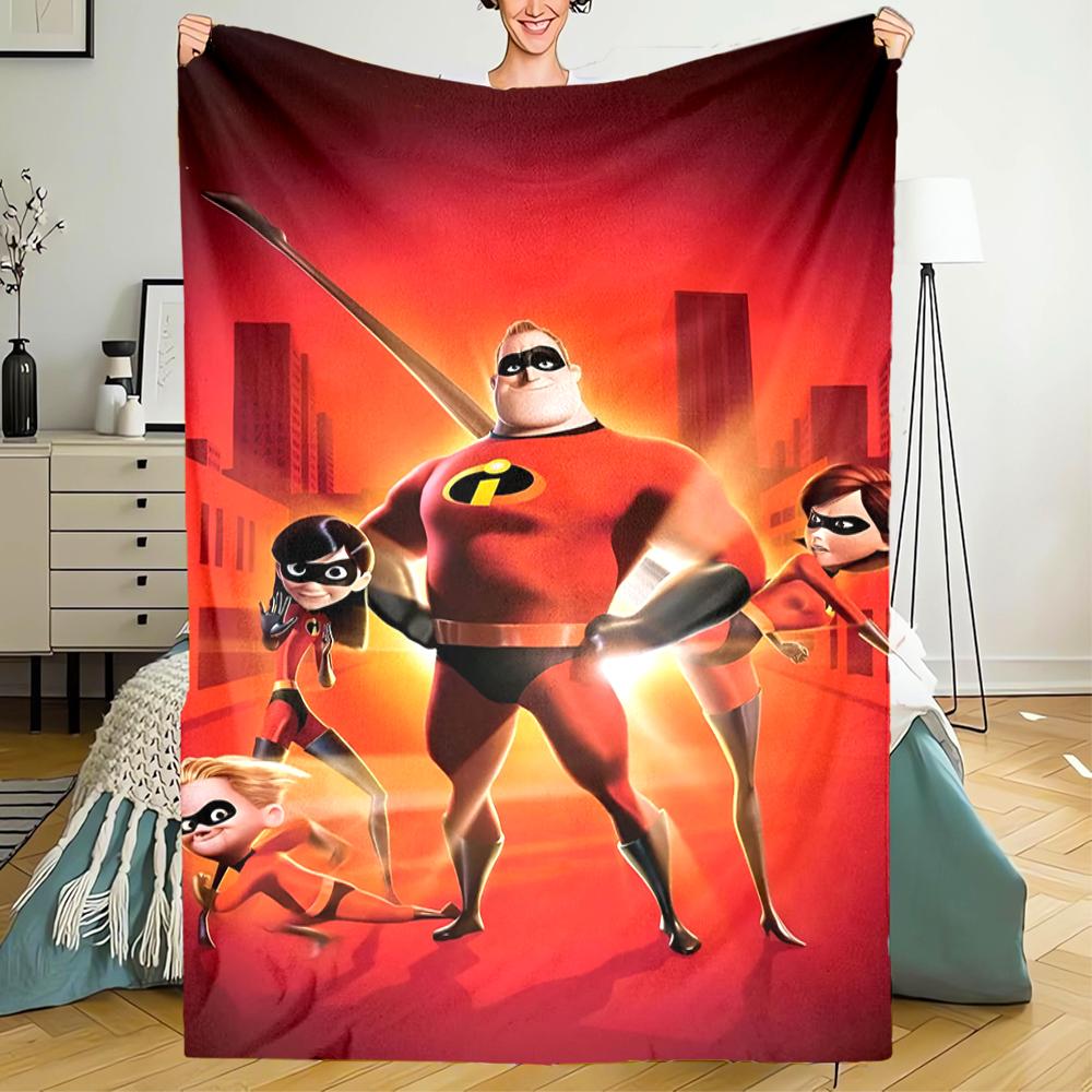 The Incredibles Theme Printed Blanket - Perfect for Couch, Bed, Travel & Outdoor Use | Machine Washable, Cozy & Durable.
