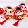 Plüschpferd Schlüsselanhänger Tierkreiszeichen Pferd Plüschanhänger Weiche Glückspferd Figur Heimdeko Rote Quaste Dekoration für Chinesisches Neujahr