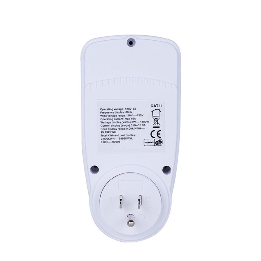 LCD Power Meter Socket Volt Amps Consumption Analyzer Outlet AC110V-130V US Plug