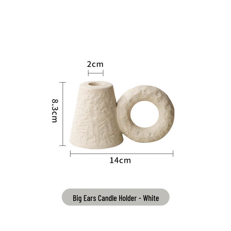 Retro Ceramic Candle Holder - Creative Candlestick for Home Decor, Desktop, and Soft Decoration in INS Style