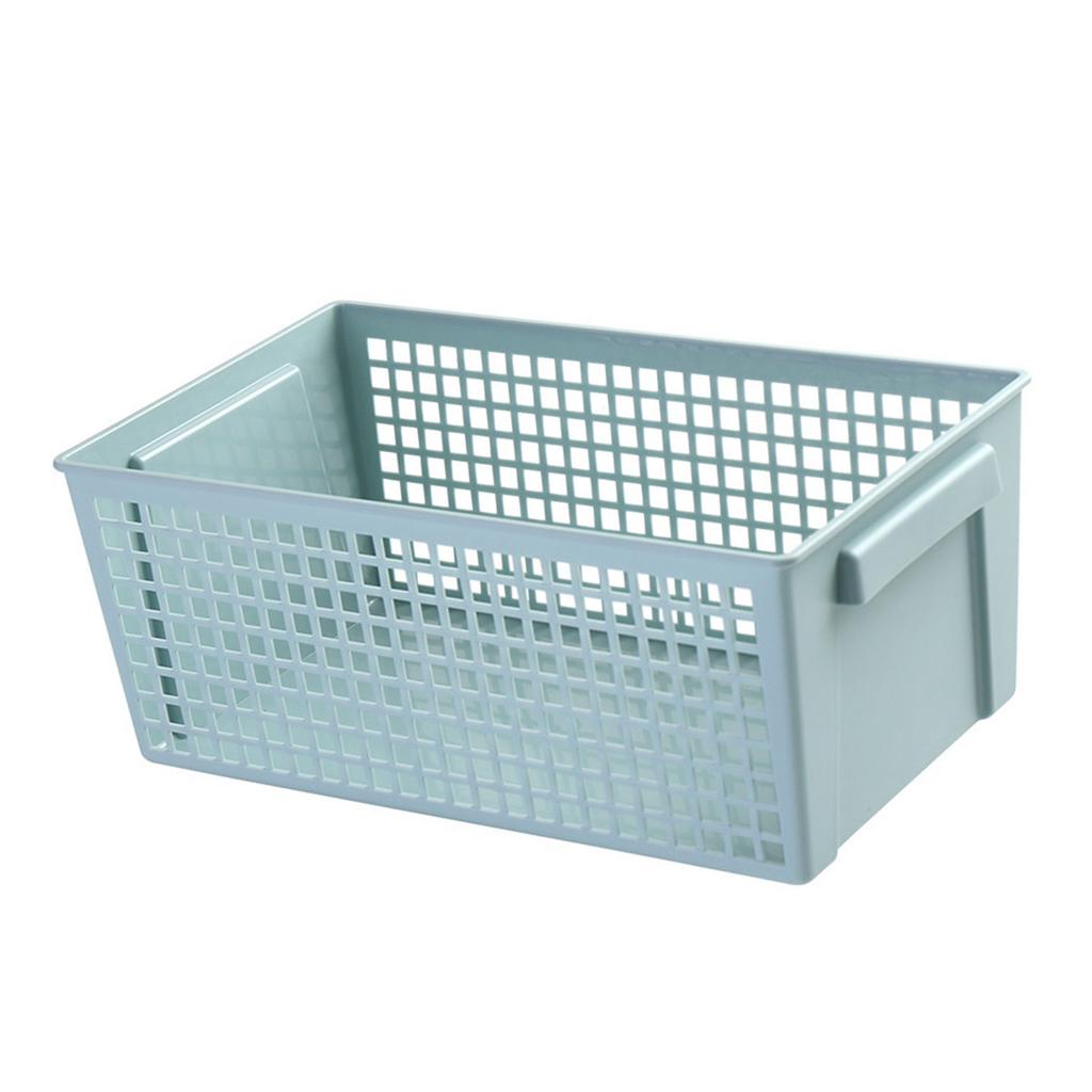 Desktop Storage Basket Hollow Rectangular PP Organizer Bin for Snacks Stationary Toiletry Light