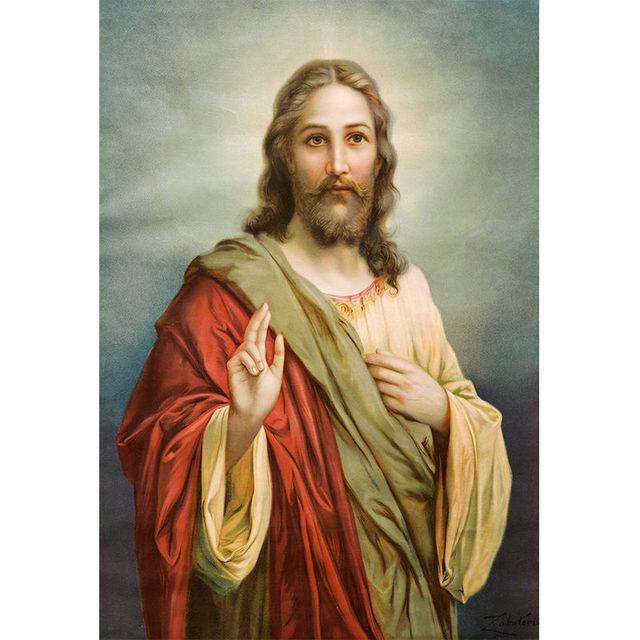 Sacred Heart of Jesus The Virgin Mary of Guadalupe Canvas Painting Poster Print Wall Art Picture for Living Room Office Decorate No Frame