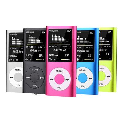 32GB 1.8" LCD Mp3 Mp4-speler Media/Muziek/Audio HIFI-speler Spraakopname FM-radio Recorder Ondersteuning TF/SD-kaarten, met oortelefoon en oplaadkabel