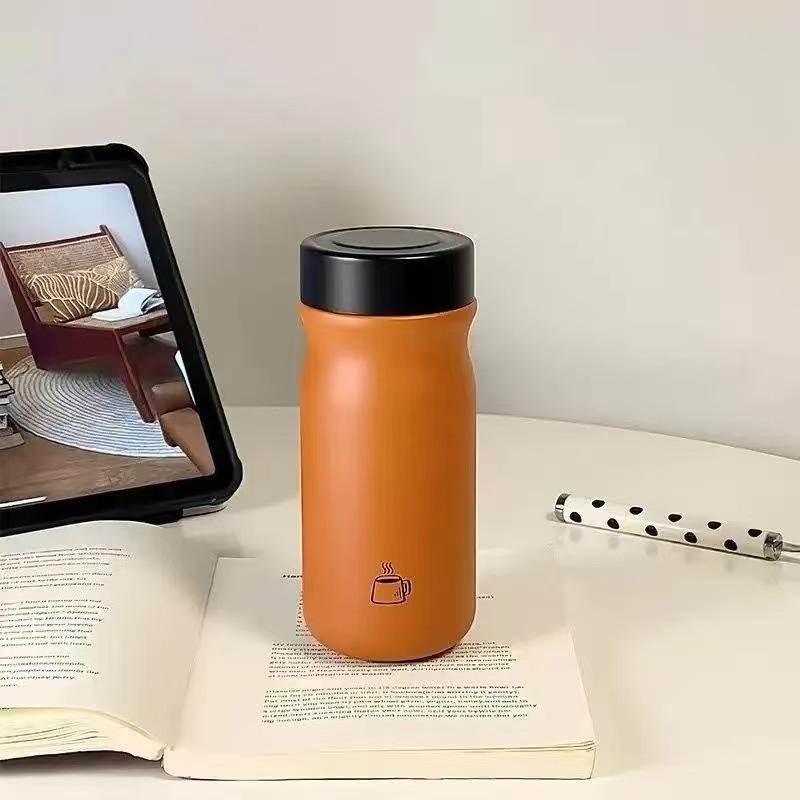 Compact High-Value Stainless Steel Coffee Thermos - Portable Pocket Cup for Students, Boys, and Girls