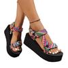 Ladies Summer Thick Soled Shoes Women Comfort Cloth Sandals Beach Set Foot Sandals Exposed Toe Light Casual Slippers