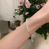 925 Silver Double Layer Pearl Bracelet for Women Girl Design Bead Korean Jewelry Charm Bracelet