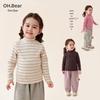 Ombear Girls' Striped Long Sleeve T-Shirt
