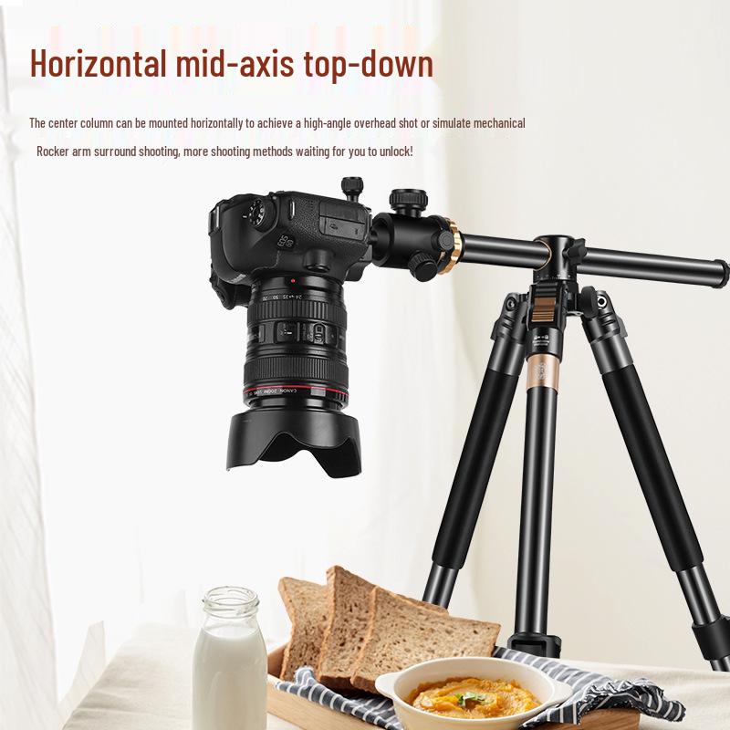 Lightweight Era Q999HE/HR Horizontal Center Column Tripod for Phones & DSLRs - Multifunctional Overhead Shot Capability