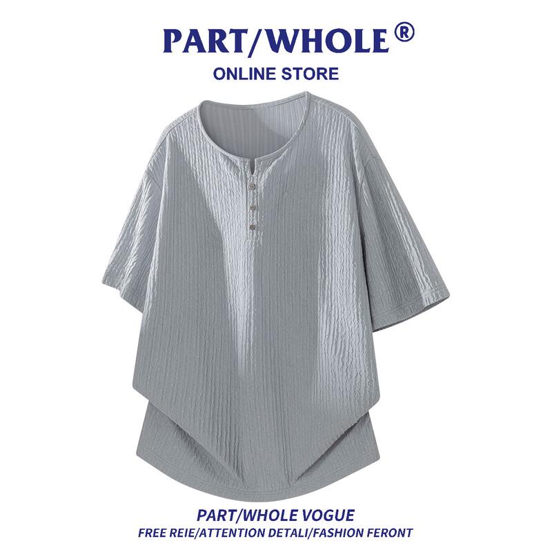

PART/WHOLE Men s Henry Collar Short-Sleeve T-Shirt XL