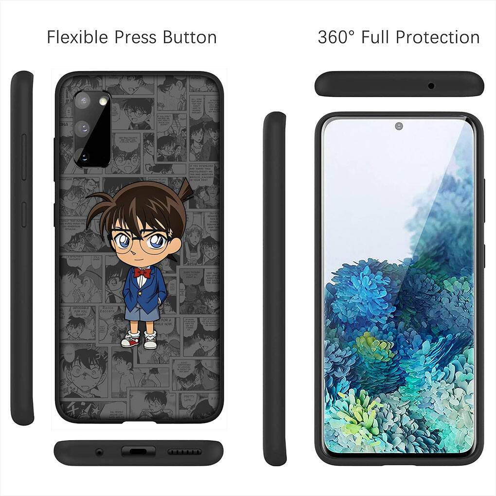 Cover for iPhone 17 16 15 Xiaomi Poco Redmi Note 14 13 12 11 Pro Max 9 16e Samsung Galaxy S25 S24 S23 OPPO Huawei Cartoon Detective Conan Phone Case