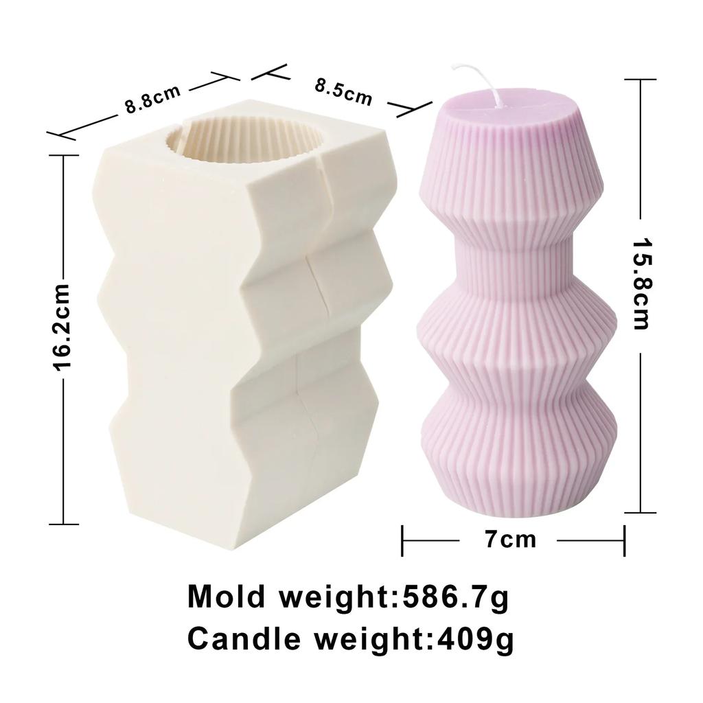 Large DIY Vase Shaped Candle Silicone Mold Roman Column Candle Silicone Mold Table Lamp Shaped Resin Gypsum Silicone Mold