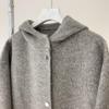 Plus Size Hooded Loose Wool Coat with Plush Lining - Women's Trendy Winter Cape Jacket.