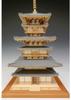 Woody Joe Yakushiji Temple East Pagoda Wooden Model Assembly Kit 1/75 (Building)