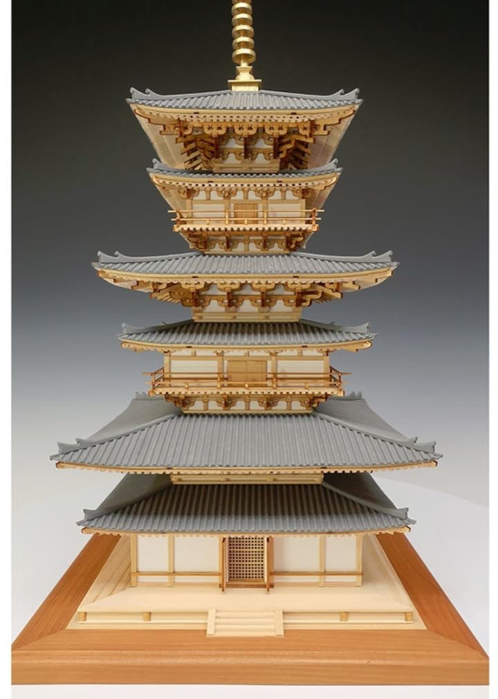 Woody Joe Yakushiji Temple East Pagoda Wooden Model Assembly Kit 1/75 (Building)