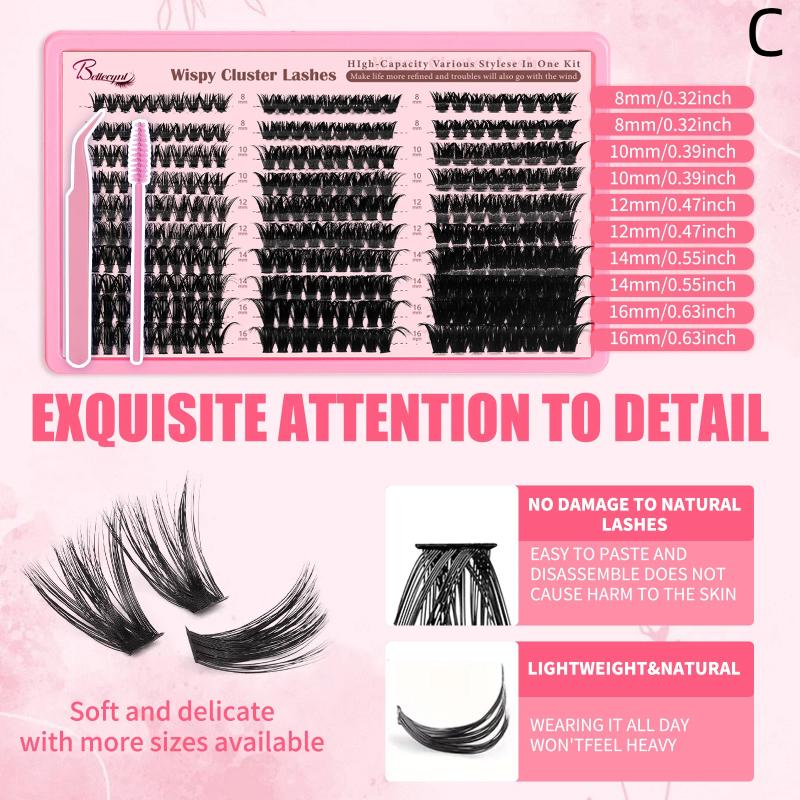 Lash Clusters Kit 200/270/570 Pcs Diy Lash Extensions Book, D Curl Lash Clusters Eyelash Extension For Use At Home