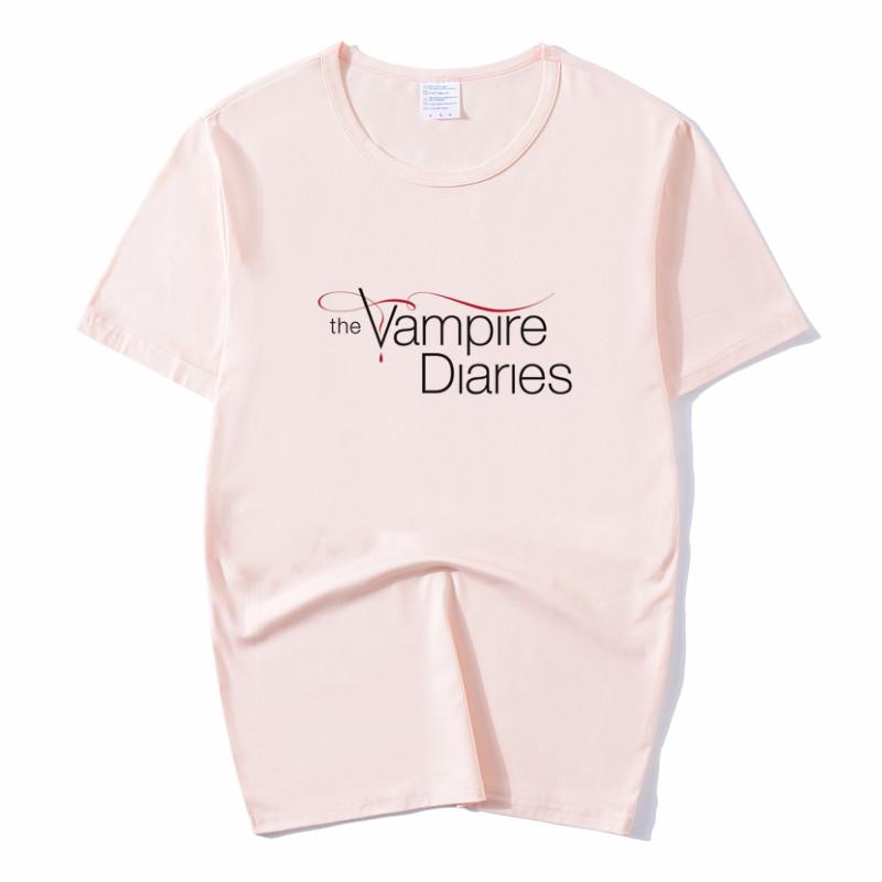 La Maglietta Diaries Stampa Damon Estiva Larga T-shirt Donna Ulzzang Casual T-shirt Harajuku
