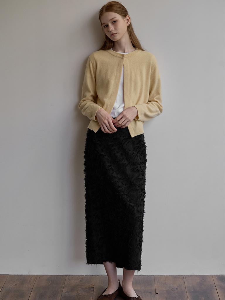 BEMUSE MANSION Camelia Knit Cardigan - Butter Cream