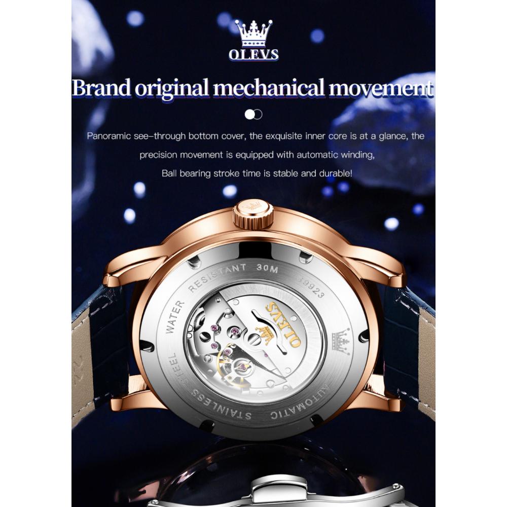 OLEVS New Business and Leisure Watch Automatic Mechanical Starry Sky Second Dial Luminous Men's Watch