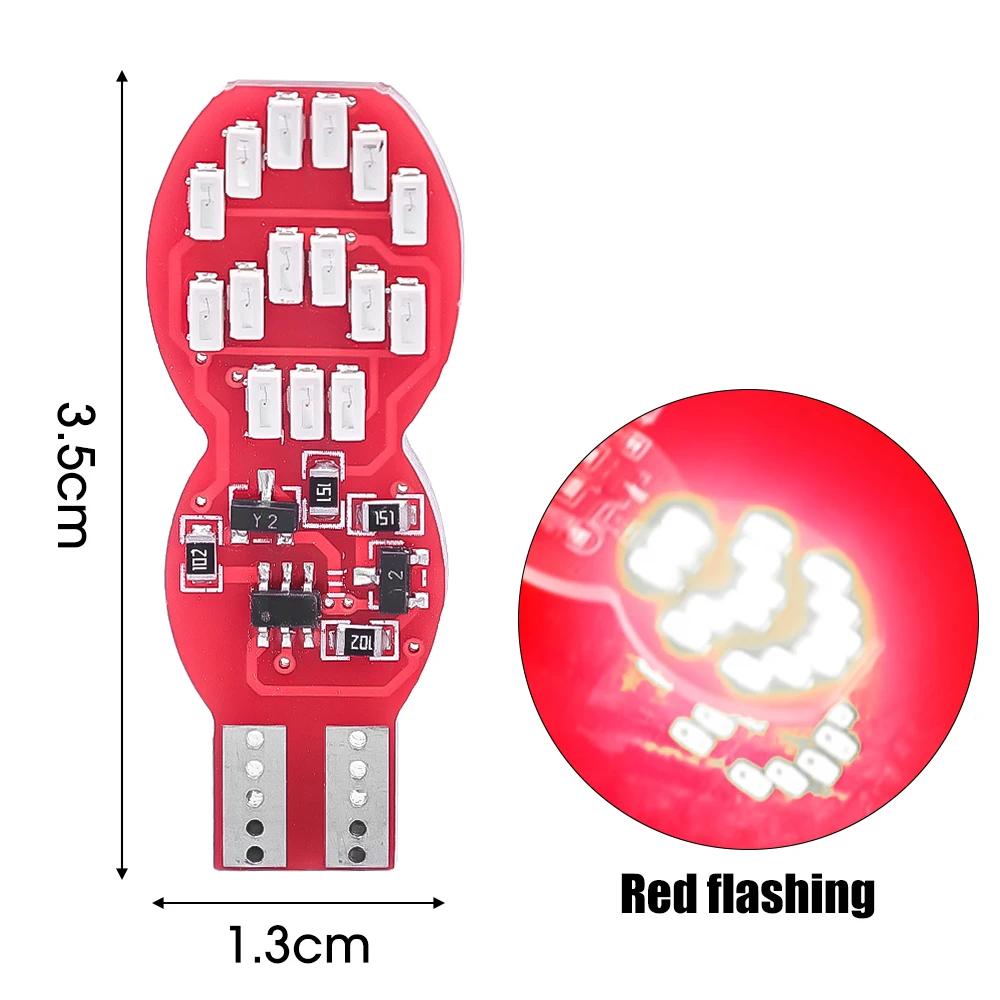 

Светодиодный мигающий фонарь для мотоцикла T10 3014 30SMD, автомобильный светодиодный фонарь высокой яркости, светодиодная подсветка номерного знака 1pcs красный