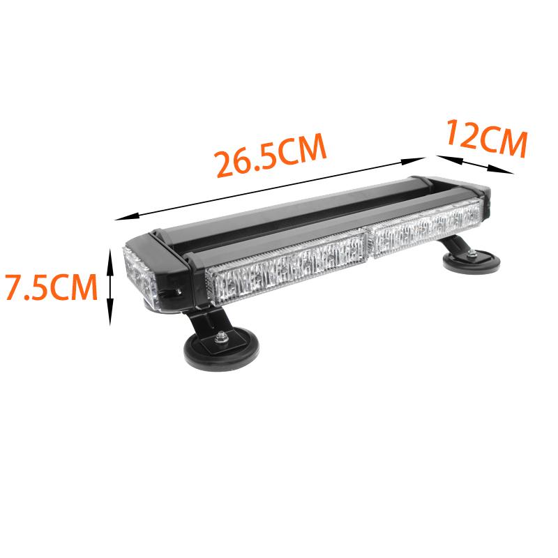10inch Yellow Double Side Traffic Advisor Strobe Flash Light Bar Emergency Light Universal (13 Flashing Modes)
