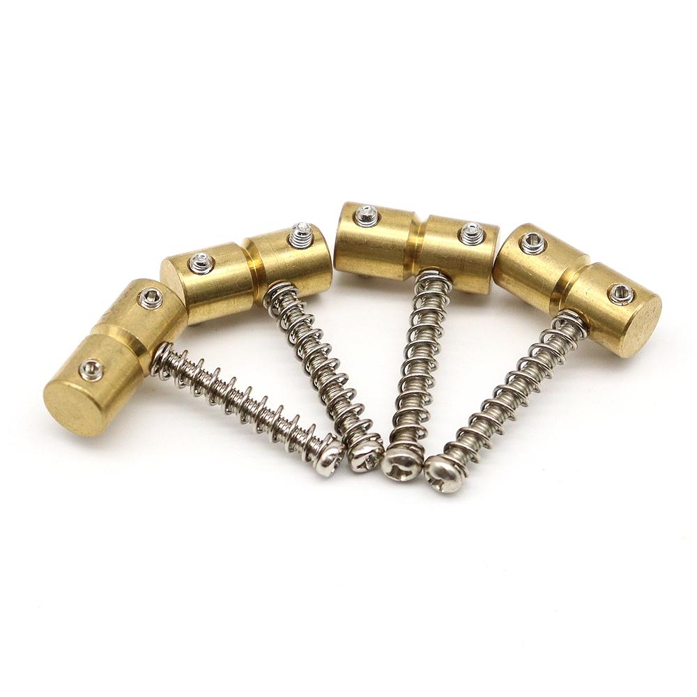 Set of 2 Long and 2 Short Electric Bass Guitar Bridge Saddle Mounting Screw Fixed String Saddle Guitar Accessories