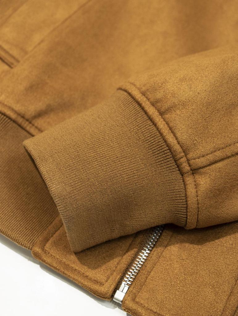 Włoski Luksus! Męska kurtka z prawdziwego zamszu ze stójką - Odporny na zagniecenia aksamitny płaszcz