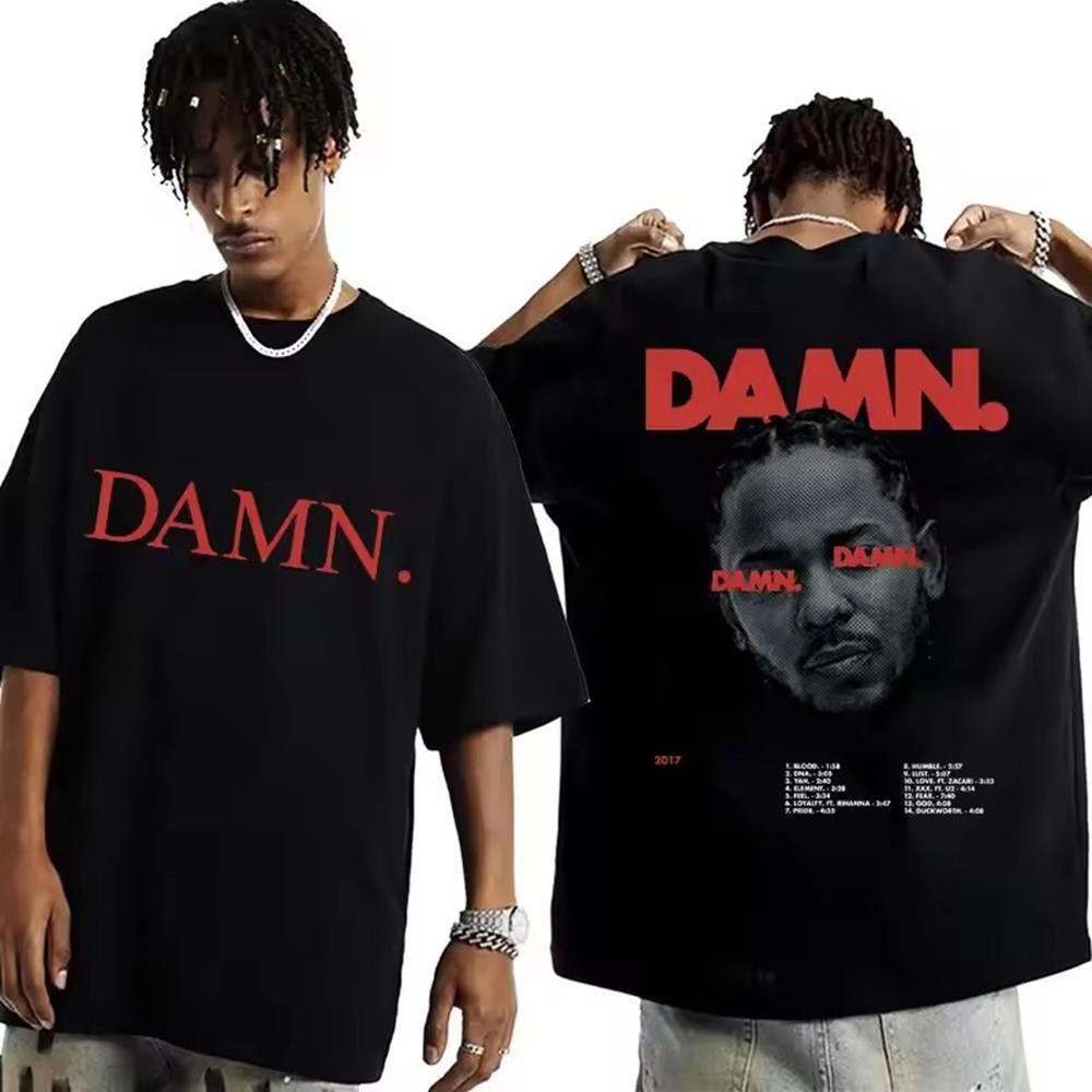 Rap Singer Kendrick Lamar Good Kid Tshirt 2025 Summer Mens Womens Short Sleeved Round Neck Printed Tshirt Mens Clothing